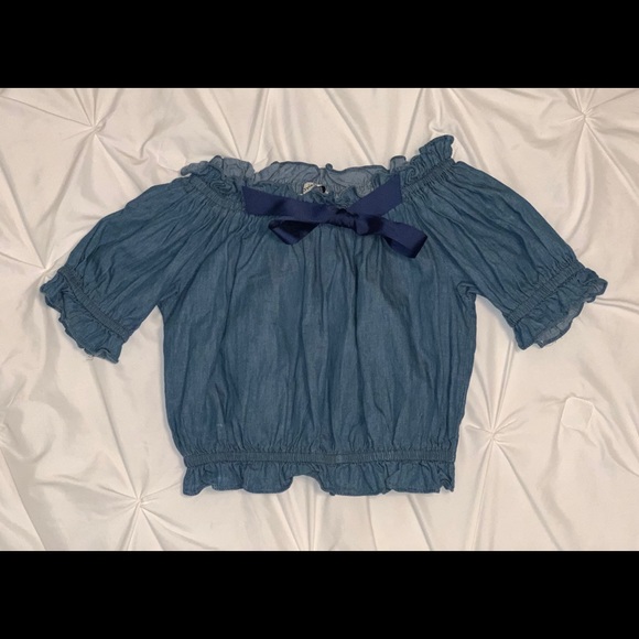 Off the shoulder “denim” top - Picture 2 of 3